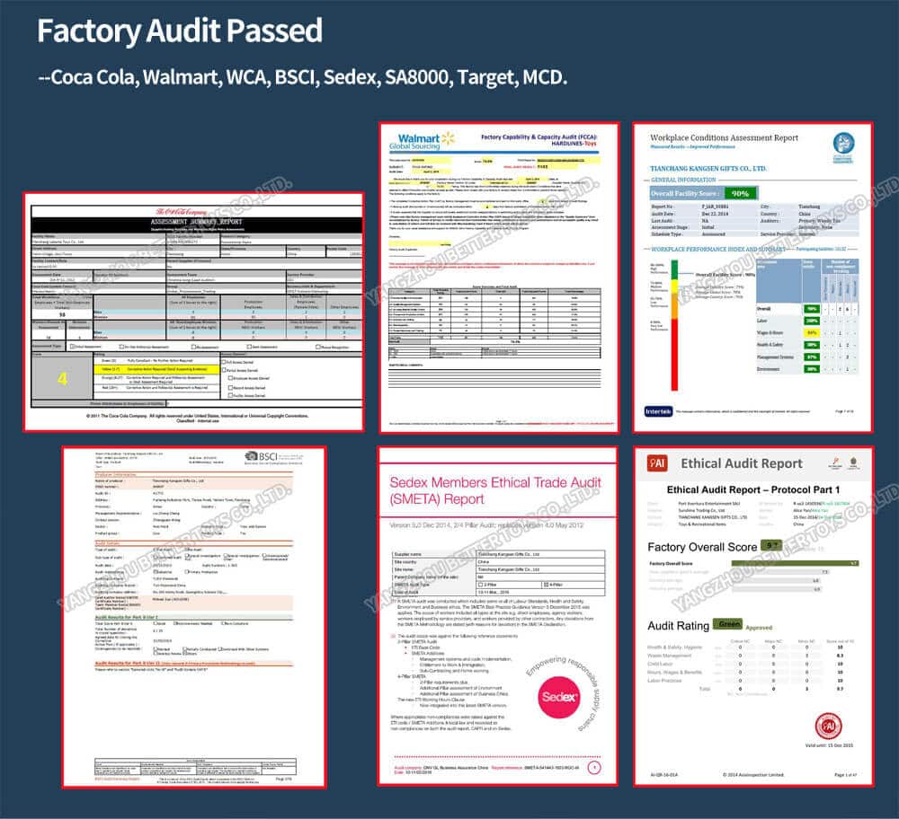 Plush toys factory audit